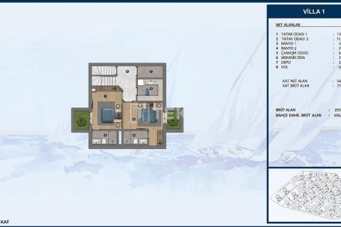 Продажа виллы  в Бодруме, Мугле, Турция 6+1, 255м2, №216210 – фото 20