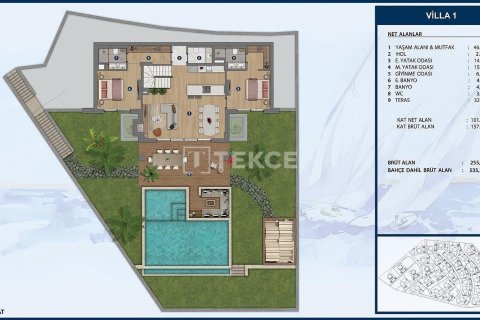 Продажа виллы  в Бодруме, Мугле, Турция 6+1, 255м2, №216210 – фото 19
