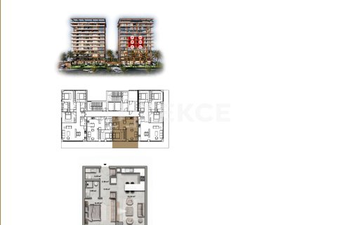 1+1 Wohnung in Alanya, Antalya, Türkei Nr. 238076 - 23