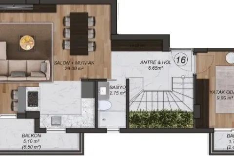 3+1 Lejlighed i Mugla, Tyrkiet Nr. 220125 - 23