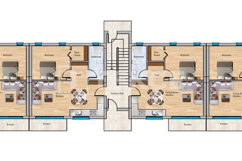 آپارتمان در  Famagusta ، ترکیه 50 متر مربع.  شماره 215105 - 27