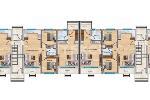 آپارتمان در  Famagusta ، ترکیه 50 متر مربع.  شماره 215105 - 25