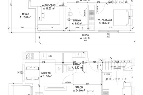 3+1 Leilighet i Yekta Ada Life Residence, Mahmutlar, Antalya, Tyrkia Nr. 226355