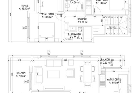 3+1 Leilighet i Yekta Ada Life Residence, Mahmutlar, Antalya, Tyrkia Nr. 226356