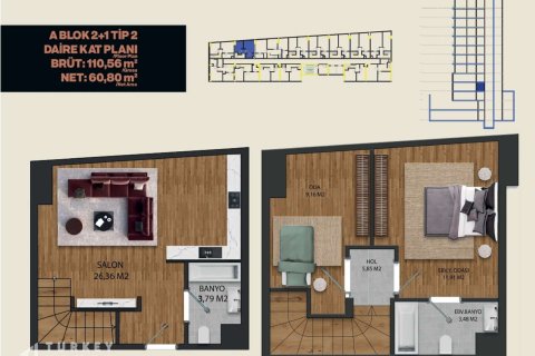 2+1 Lejlighed i Istanbul, Tyrkiet Nr. 233058 - 11