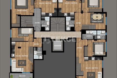 3+1 Takvåning  i Antalya, Turkiet Nr. 224429 - 14