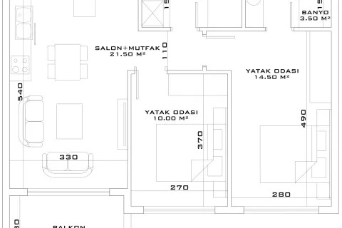 Продажа квартиры в Аксу, Анталье, Турция 2+1, 108м2, №220741 – фото 26