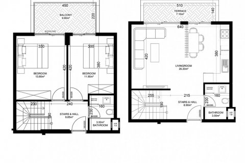 2+1 Penthouse in Yekta Golden Valley, Oba, Antalya, Turkey No. 101757