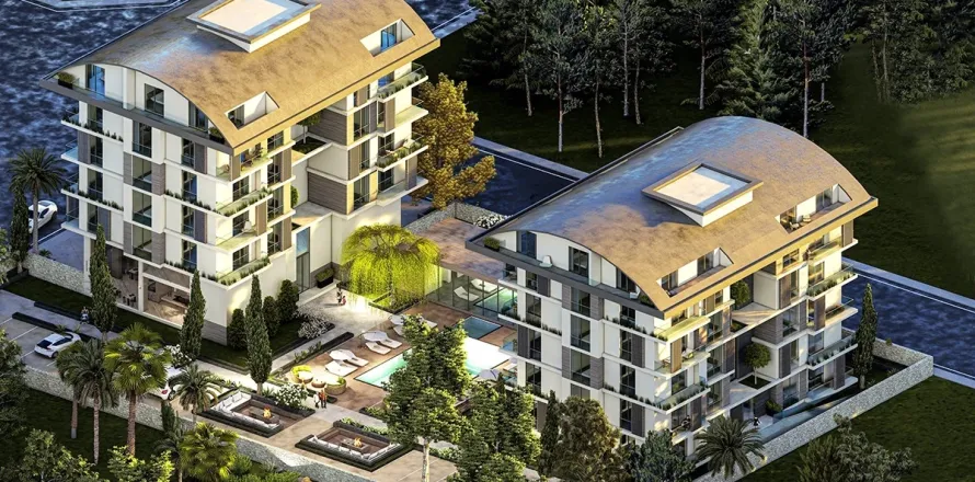 آپارتمان در  Alanya ، ترکیه 1 خوابه ، 61 متر مربع.  شماره 223638