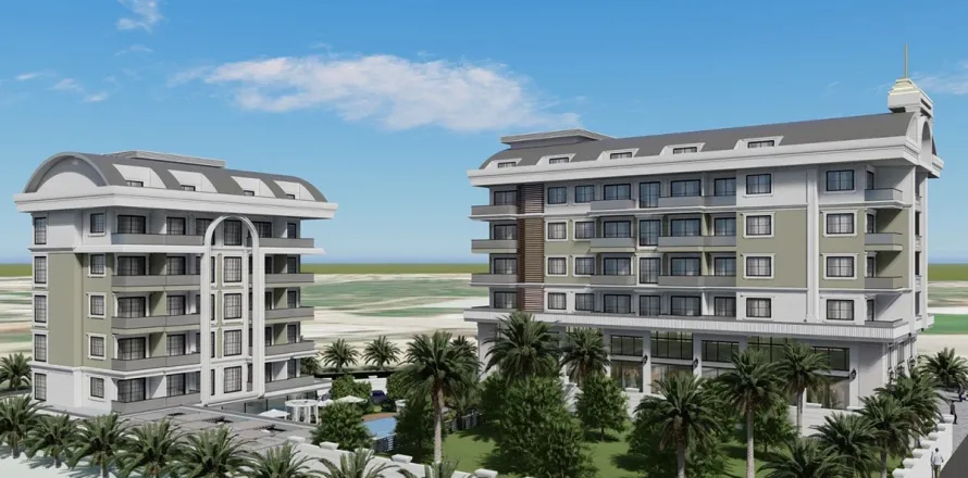 آپارتمان در  Alanya ، ترکیه 1 خوابه ، 65 متر مربع.  شماره 223636