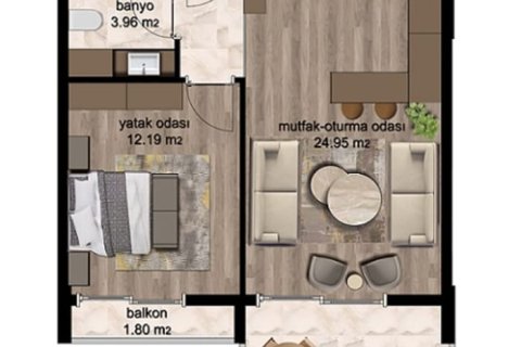 Apartment for sale in Mersin, Turkey, 1 bedroom, 70m2, No. 232359 – photo 18