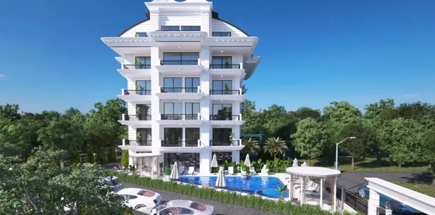 آپارتمان در  Alanya ، ترکیه 1 خوابه ، 62 متر مربع.  شماره 223670