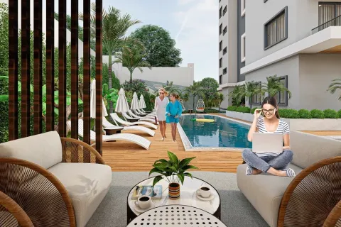 آپارتمان در  Alanya ، ترکیه 1 خوابه ، 56 متر مربع.  شماره 223668 - 8