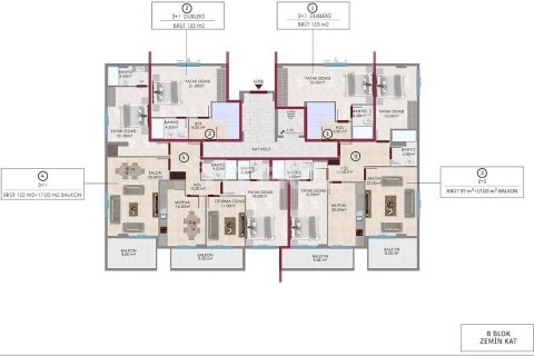 4+1 Takvåning i Alanya, Antalya, Turkiet Nr. 215143 - 20