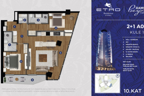 2+1 Lägenhet  i Istanbul, istanbul, Turkiet Nr. 224679 - 10