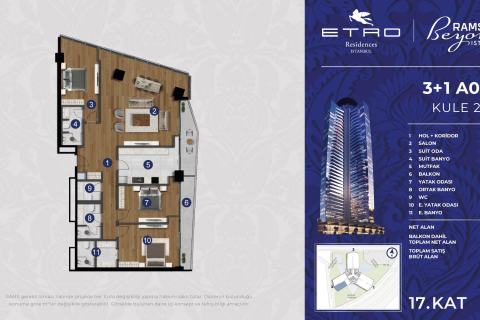 3+1 Lägenhet  i Istanbul, istanbul, Turkiet Nr. 224680 - 11