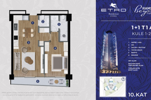 3+1 Lägenhet  i Istanbul, istanbul, Turkiet Nr. 224680 - 9