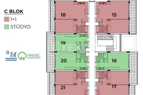 آپارتمان در Iskele ، ترکیه 2 خوابه ، 117 متر مربع. شماره 212589 - 23