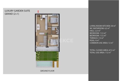 2+1 Takleilighet  i Iskele,  Nr. 212590 - 27