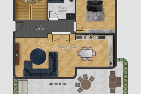 1+1 Villa i Didim, Aydin, Turkiet Nr. 224785 - 18