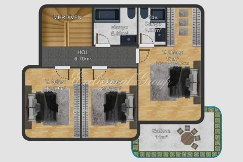 1+1 Villa i Didim, Aydin, Turkiet Nr. 224785 - 17
