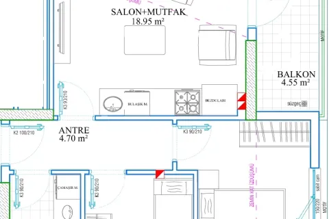 2+1 Leilighet i Mugla, Tyrkia Nr. 220141 - 22