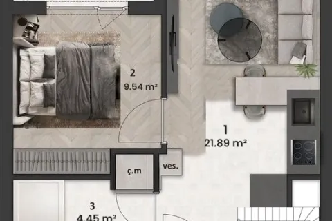 2+1 Leilighet i Mugla, Tyrkia Nr. 220140 - 28