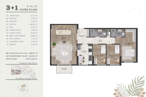 2+1 Leilighet i Istanbul, Tyrkia Nr. 228743 - 20