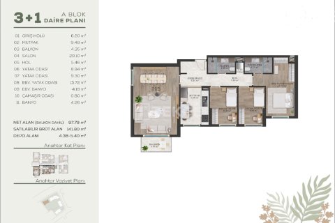 2+1 Leilighet i Istanbul, Tyrkia Nr. 228743 - 18