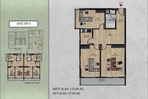 3+1 Lägenhet  i Mezitli, Mersin, Turkiet Nr. 232353 - 16