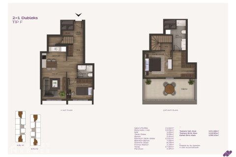 2+1 Lejlighed  i Istanbul, Tyrkiet Nr. 233033 - 12