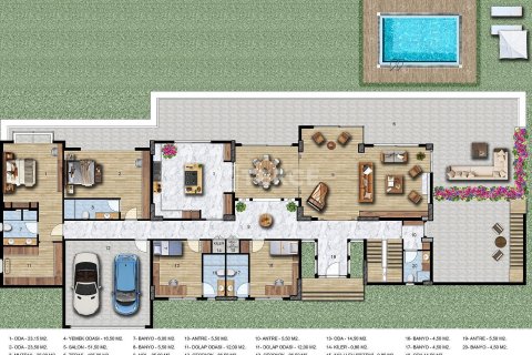 5+1 Villa i Urla, Izmir, Turkiet Nr. 212964 - 21