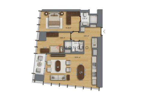 1+1 Lejlighed i Sisli, Istanbul, Tyrkiet Nr. 216285 - 11