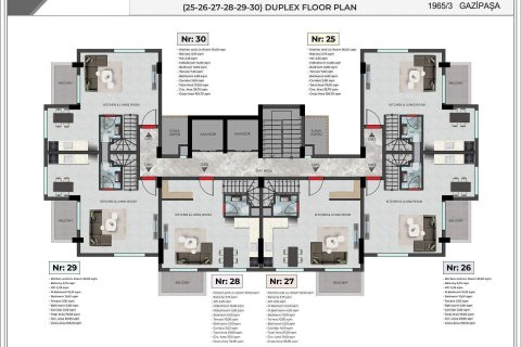 1+1 Wohnung in Gazipasa, Antalya, Türkei Nr. 229101 - 21