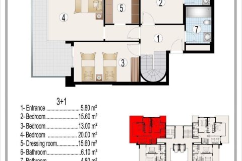 2+1 Lejlighed i Mahmutlar, Antalya, Tyrkiet Nr. 229103 - 5