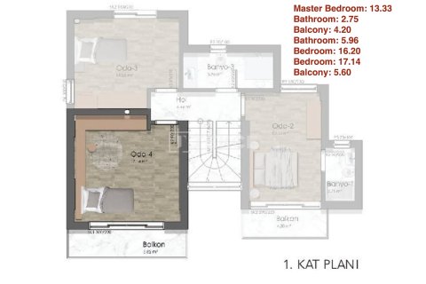 5+1 Villa i Kusadasi, Aydin, Tyrkia Nr. 215050 - 17