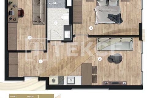 آپارتمان در  Pursaklar ، ترکیه 2 خوابه ، 63 متر مربع.  شماره 214889 - 14