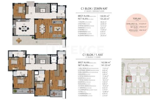 5+1 Villa  i Bueyuekcekmece, Istanbul, Tyrkiet Nr. 214890 - 22