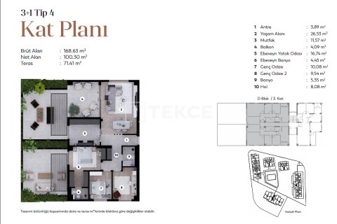 1+1 Lägenhet  i Bursa, Turkiet Nr. 216092 - 25