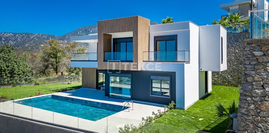 4+1 Villa  i Alanya, Antalya, Tyrkiet Nr. 216096