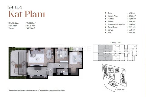 3+1 Lägenhet  i Bursa, Turkiet Nr. 216094 - 20