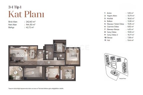 3+1 Lägenhet  i Bursa, Turkiet Nr. 216094 - 22