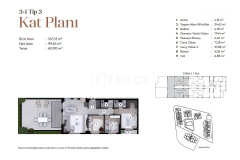 3+1 Lägenhet  i Bursa, Turkiet Nr. 216094 - 24