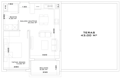 Продажа квартиры в Аксу, Анталье, Турция 1+1, 134м2, №220749 – фото 26