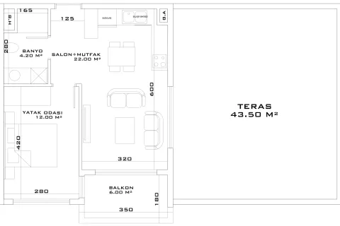 Продажа квартиры в Аксу, Анталье, Турция 1+1, 133.5м2, №220751 – фото 26