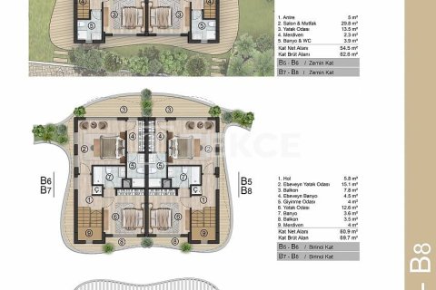 ویلا در Girne ، ترکیه 3 خوابه ، 130 متر مربع. شماره 219743 - 21