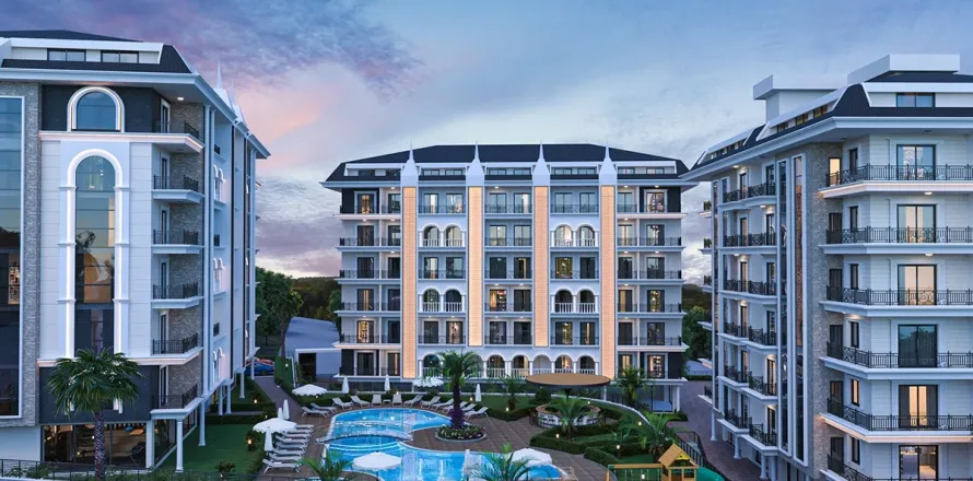 1+1 Lejlighed  i Alanya, Antalya, Tyrkiet Nr. 220422