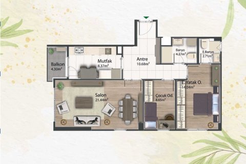 2+1 Lejlighed i Istanbul, Tyrkiet Nr. 234019 - 9