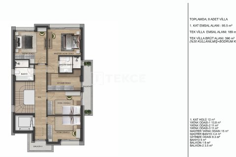 5+2 Villa  i Antalya, Tyrkia Nr. 228547 - 18