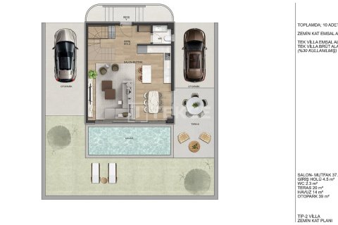 3+1 Villa i Antalya, Tyrkia Nr. 228548 - 17